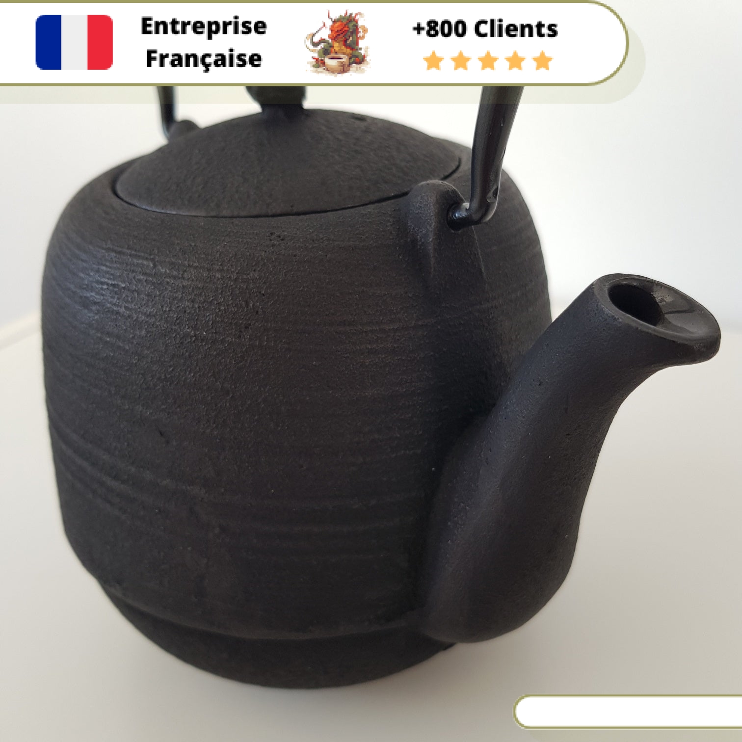 Théière en Fonte Noire Oiharu Natsume 800ml – Image 7