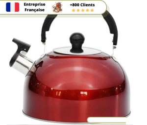 Bouilloire émaillée Rouge  Induction 2L
