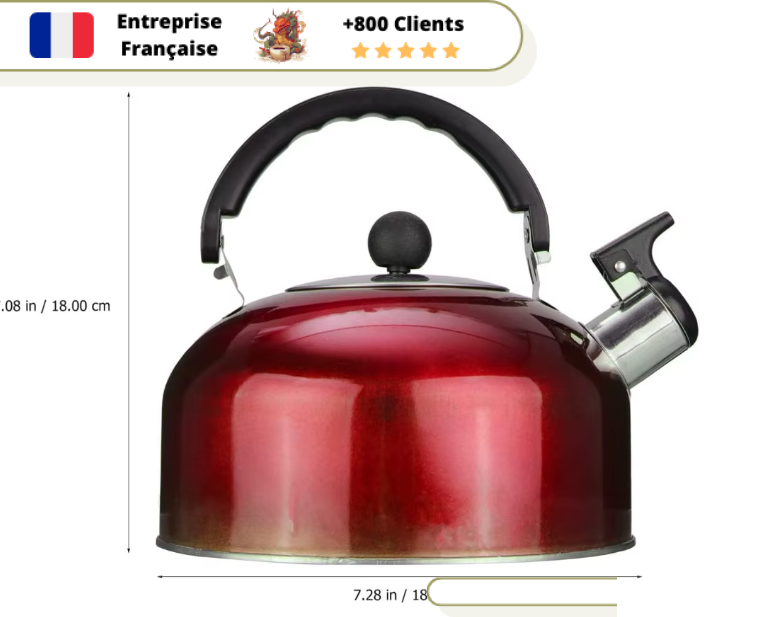 Bouilloire émaillée Rouge Induction 2L – Image 3