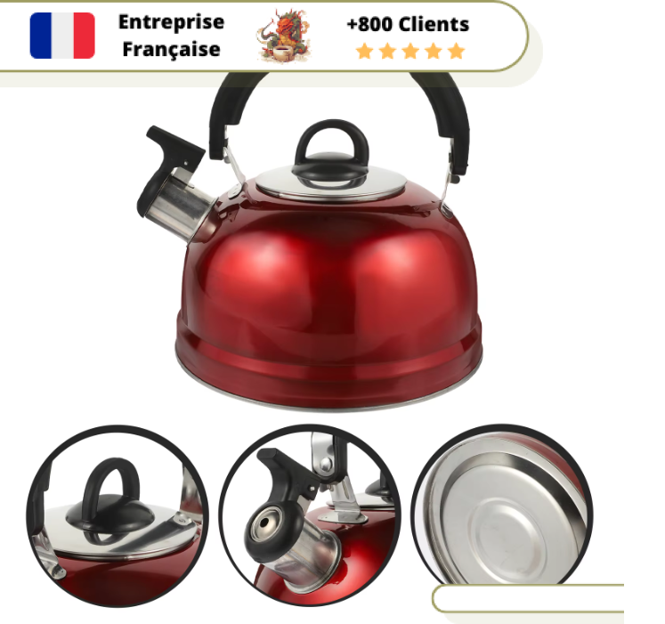 Bouilloire émaillée Rouge Induction 2L – Image 5