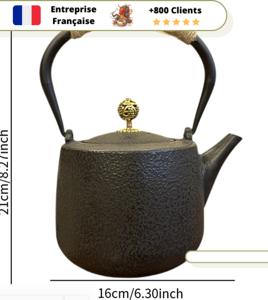 Théière en Fonte Design Scandinave Wazuqu Wabi 600ml