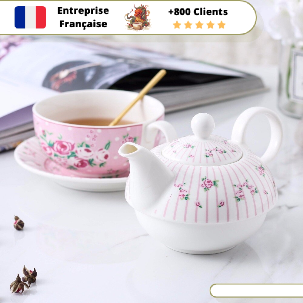 Théière en Porcelaine Individuelle 380ml – Image 2