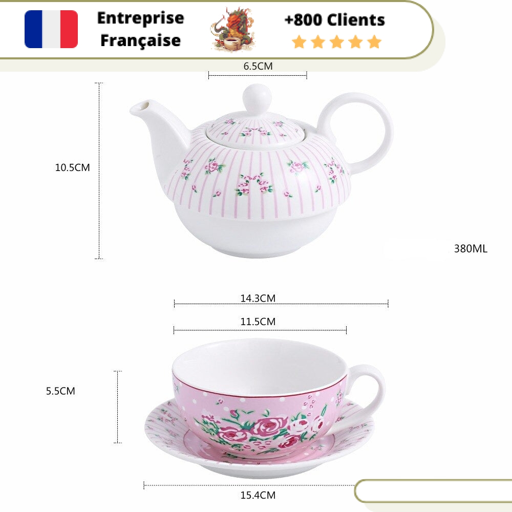 Théière en Porcelaine Individuelle 380ml – Image 5