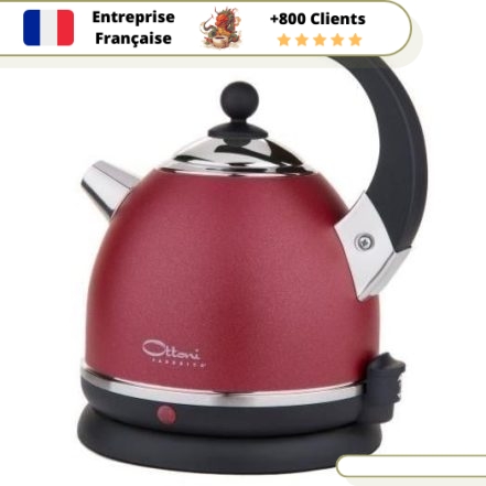 Bouilloire électrique PIFCO 204677 – Noir, 1,7L, 2200W, Sans Fil