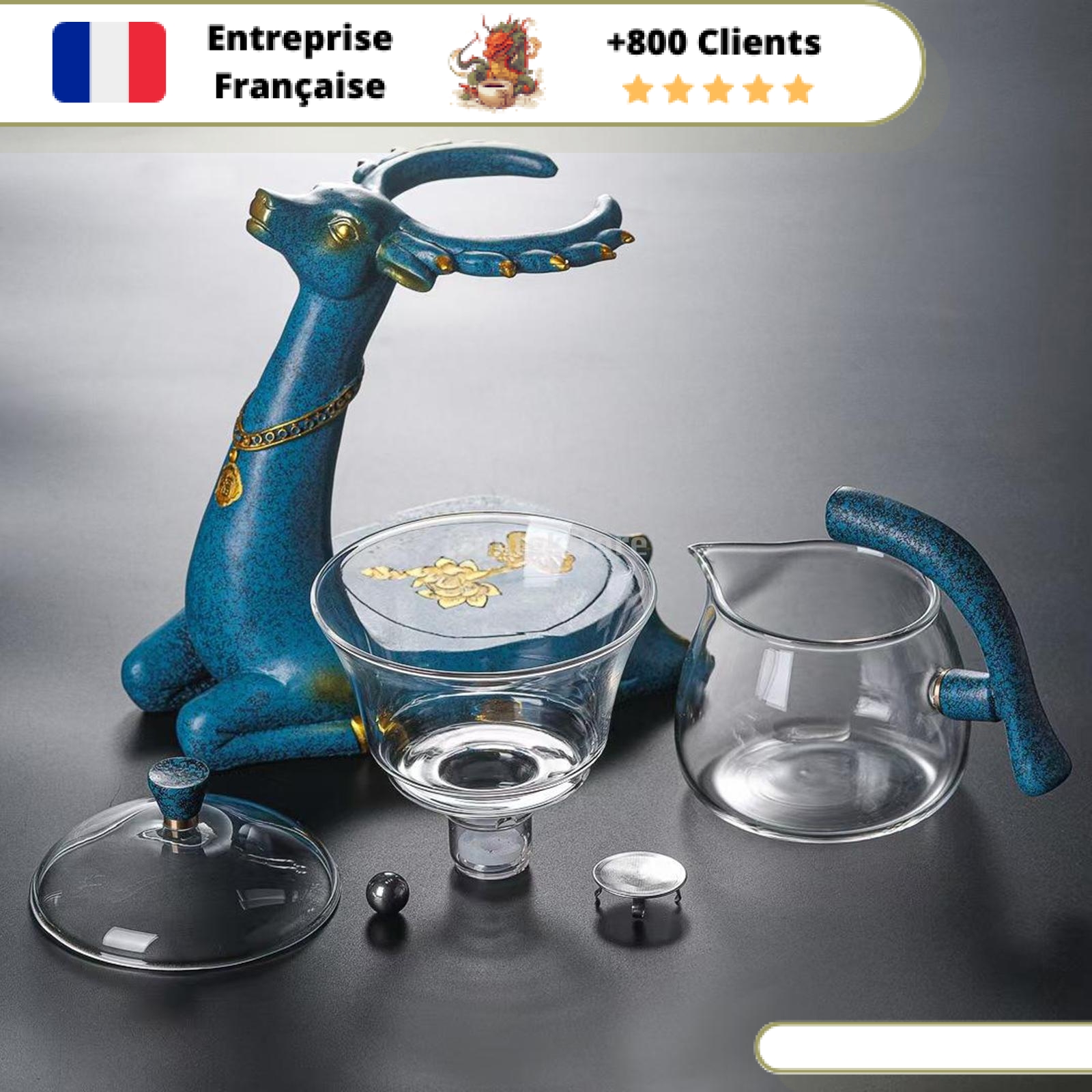 Théière en Verre Infuseur 300ml – Image 4