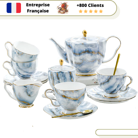 Service à thé Anglais original en Porcelaine