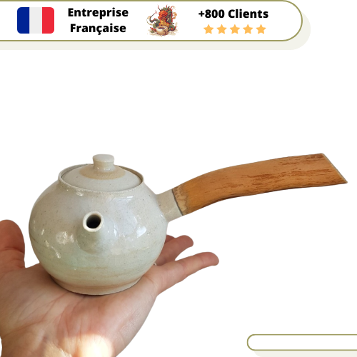 Théière en Céramique Américaine <br> Manche Bois 200ml
