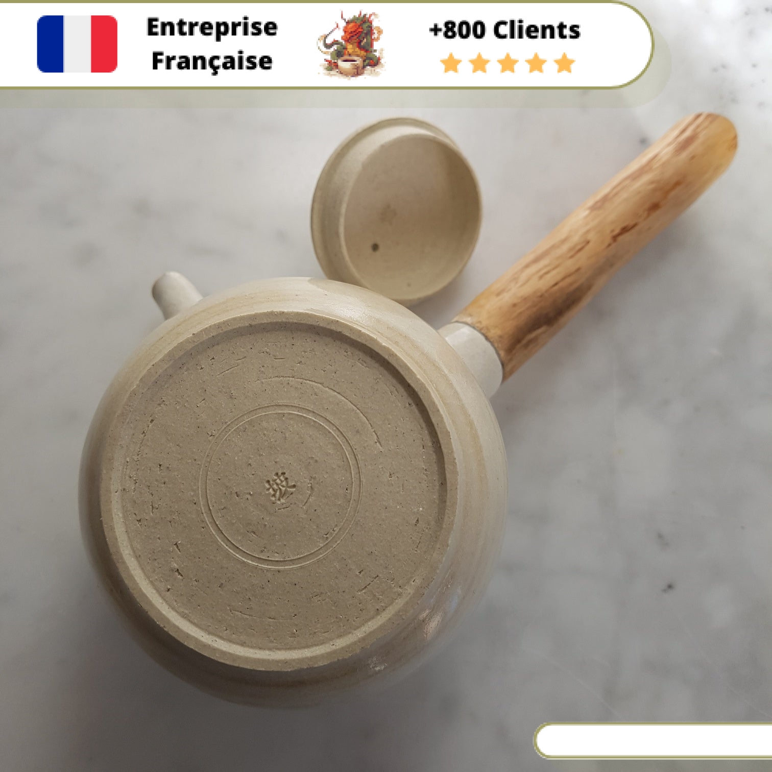 Théière en Céramique Américaine <br> Manche Bois 200ml – Image 18