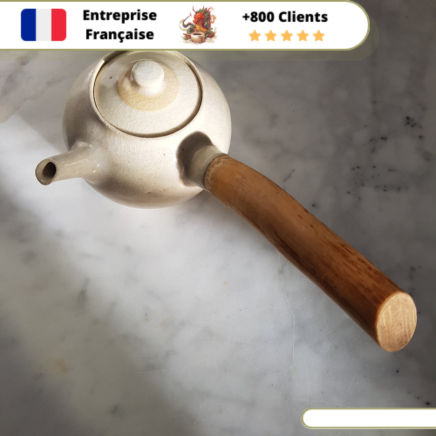 Théière en Céramique Américaine <br> Manche Bois 200ml – Image 17