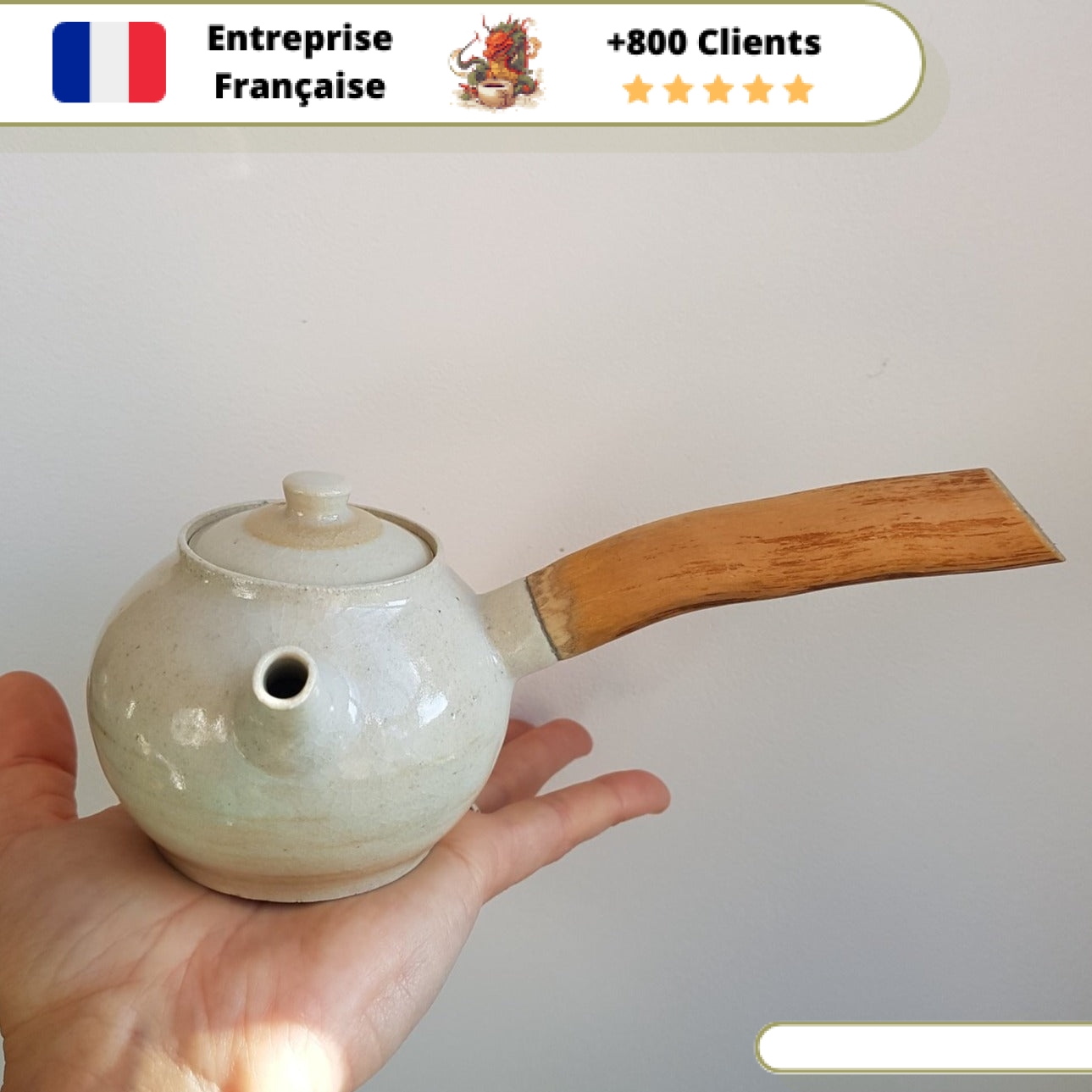 Théière en Céramique Américaine <br> Manche Bois 200ml – Image 15