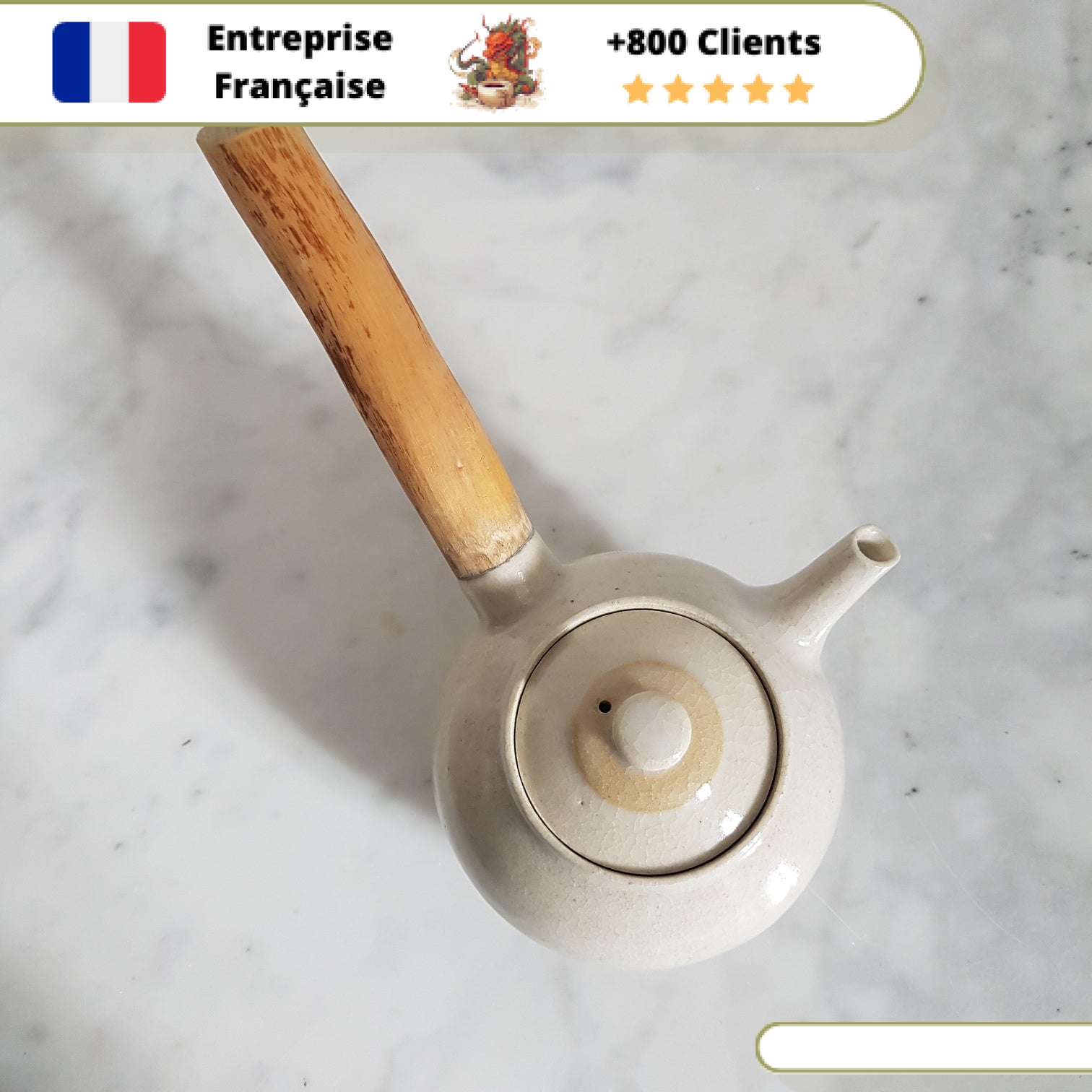 Théière en Céramique Américaine <br> Manche Bois 200ml – Image 14