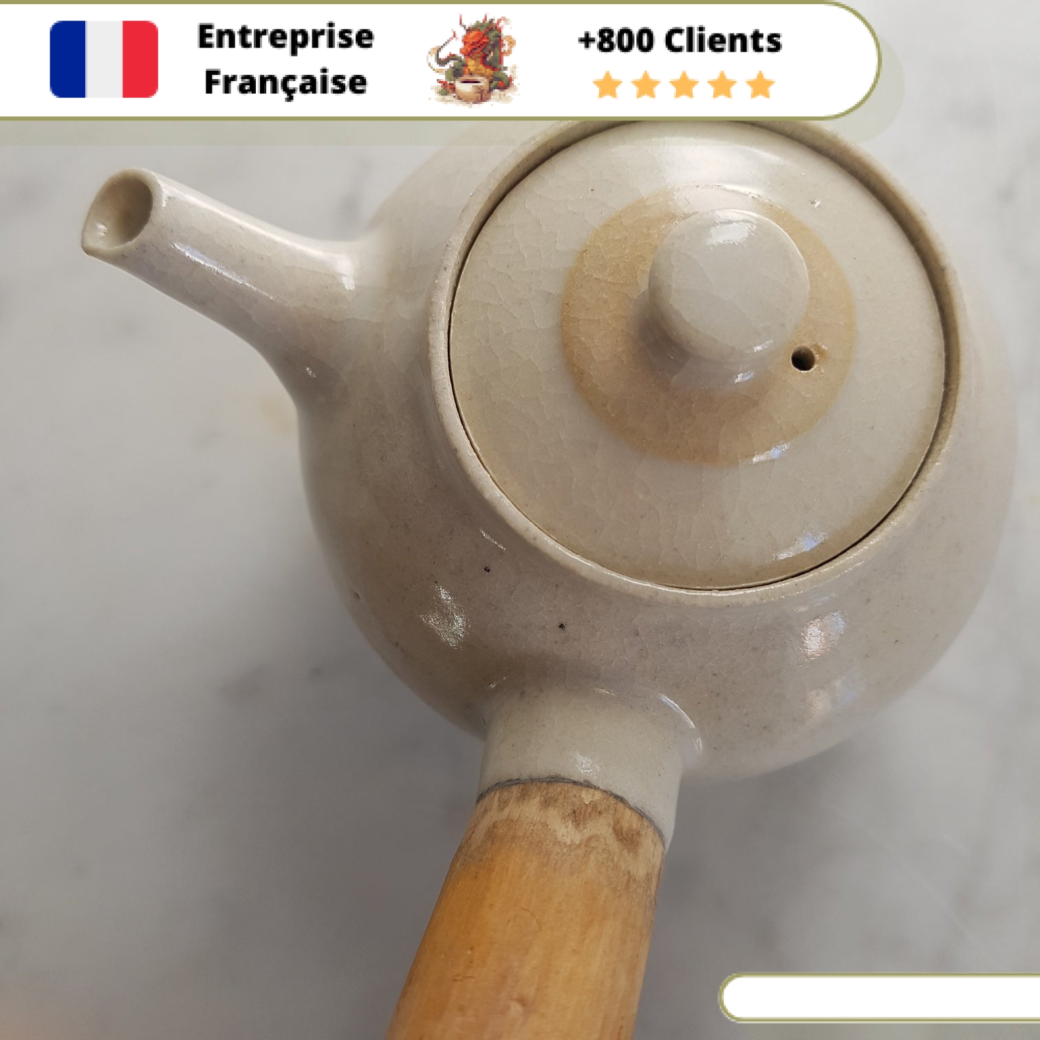 Théière en Céramique Américaine <br> Manche Bois 200ml – Image 20