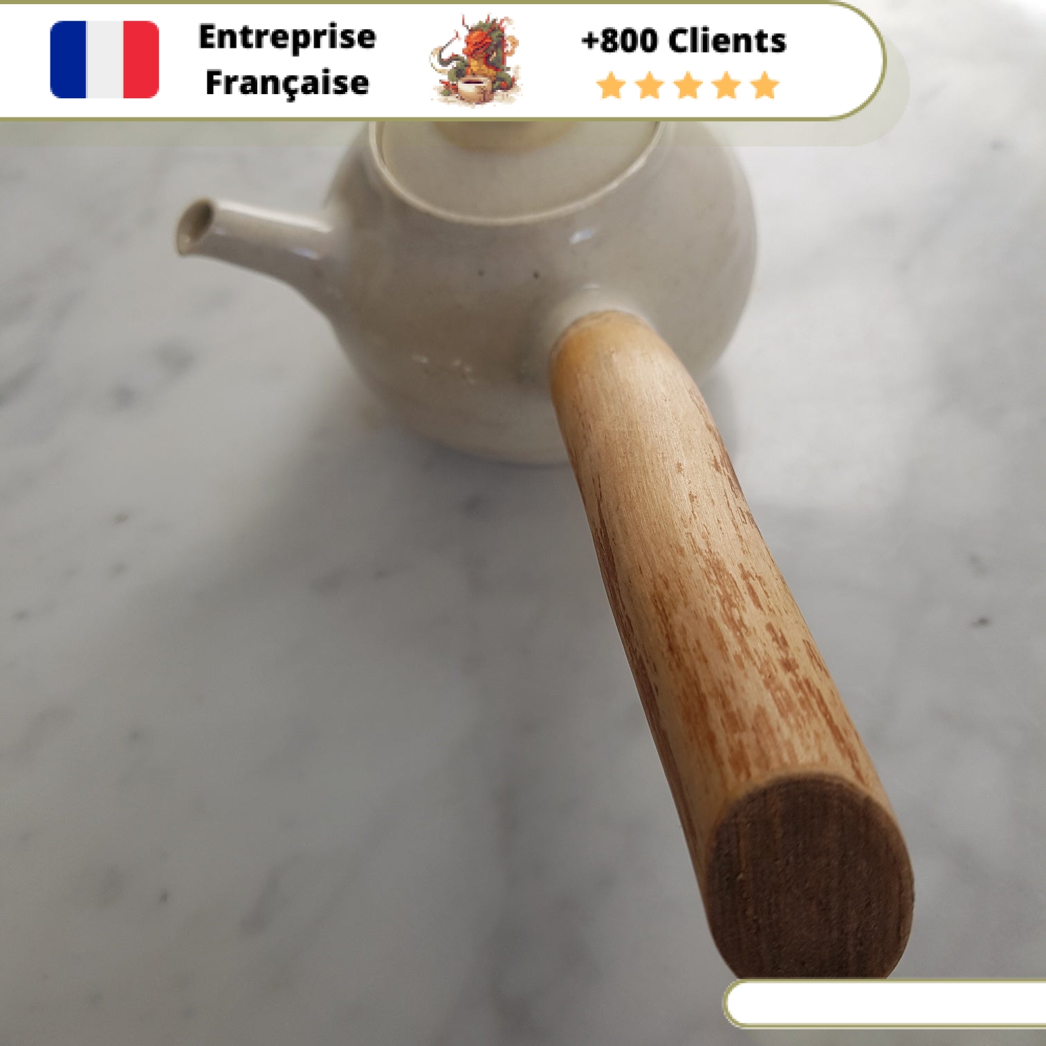Théière en Céramique Américaine <br> Manche Bois 200ml – Image 21