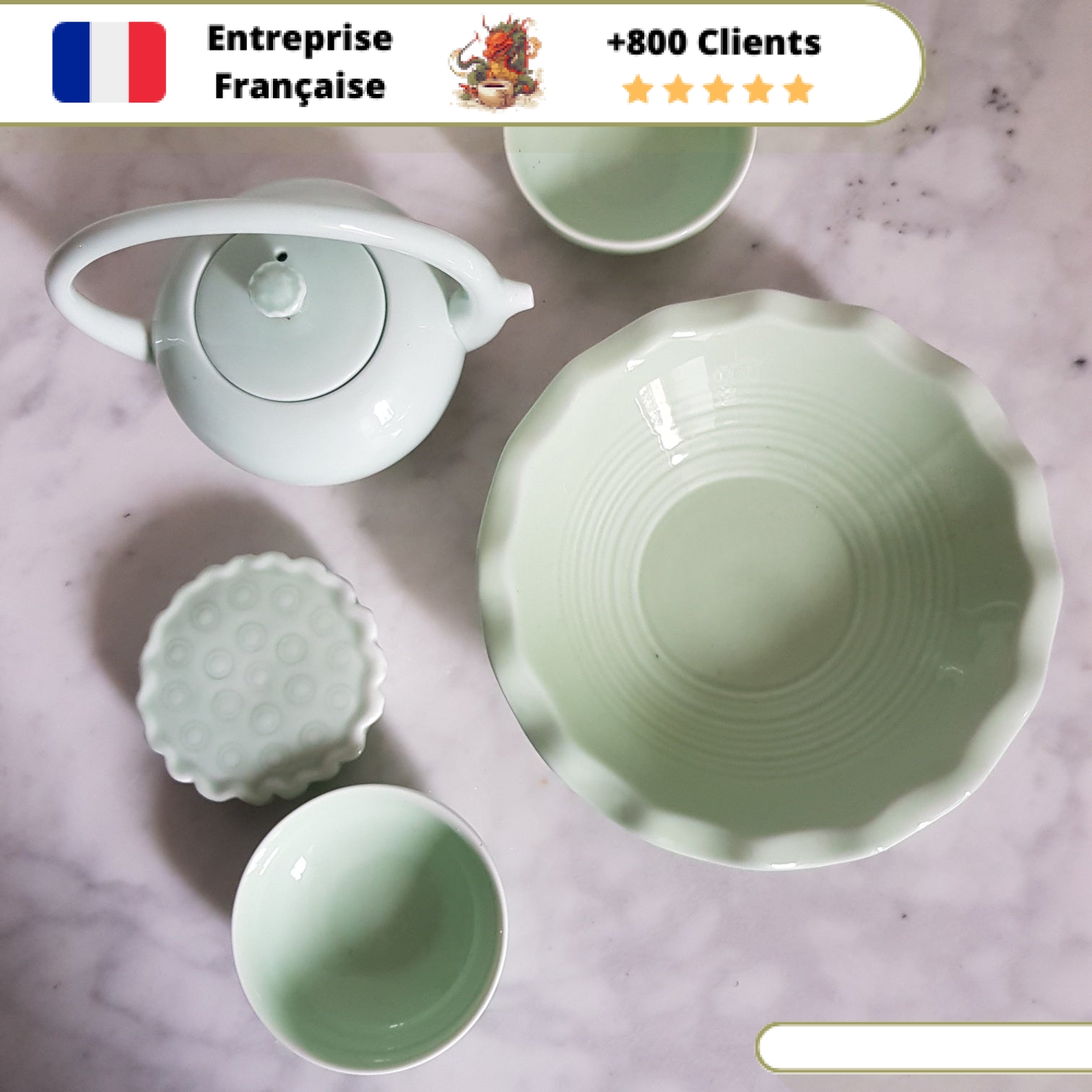 Théière en Porcelaine <br> Coffret 200ml – Image 8