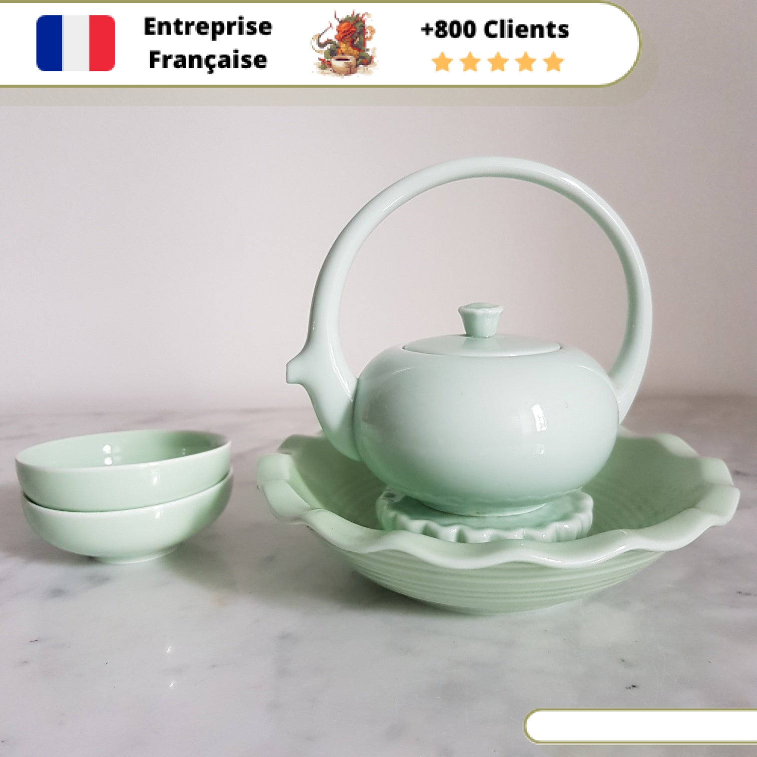 Théière en Porcelaine <br> Coffret 200ml – Image 6