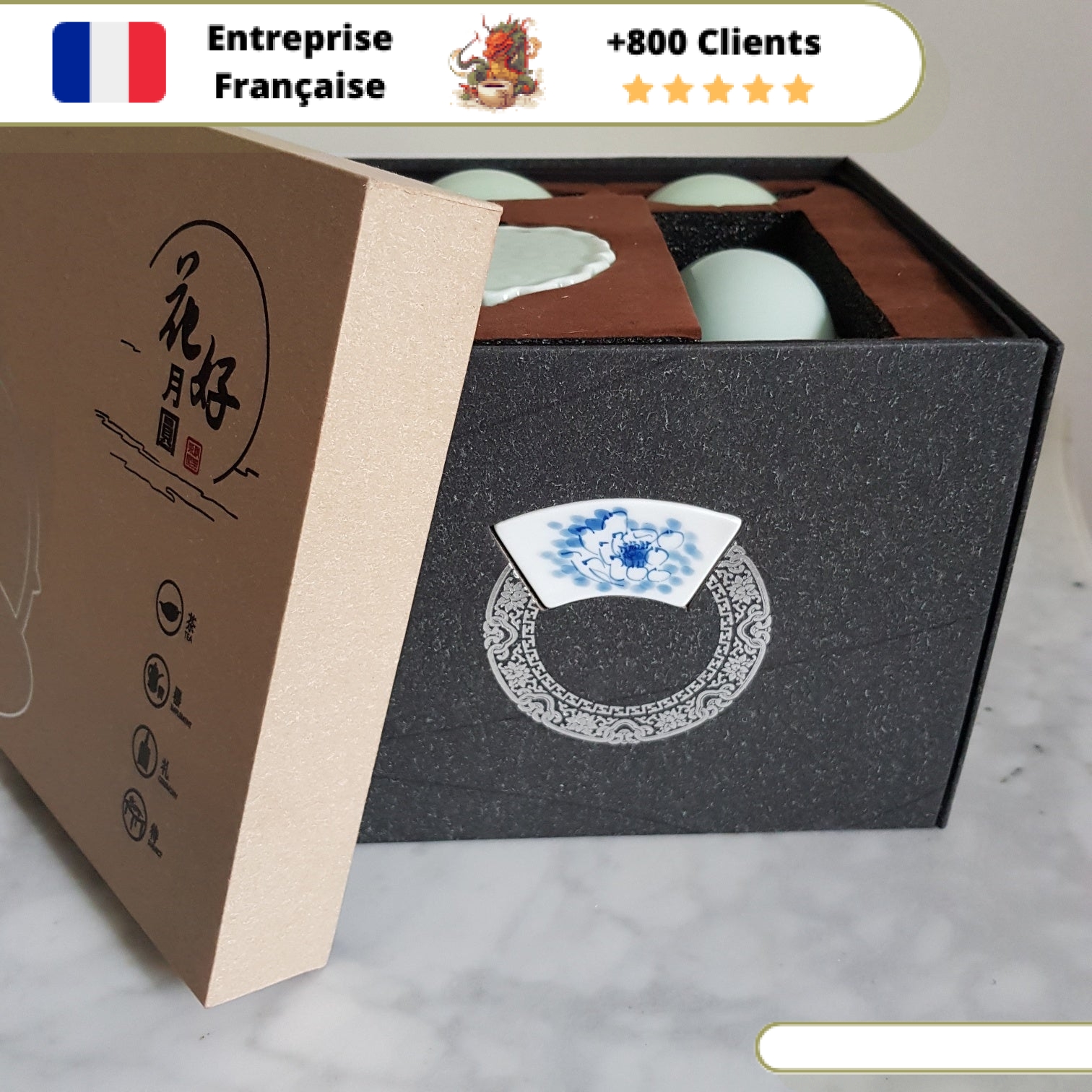 Théière en Porcelaine <br> Coffret 200ml – Image 3