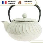 Théière en Fonte Blanche  Iwachu Nami 650ml