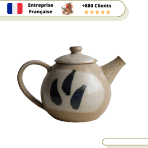 Théière Française en Grès Chamotté <br> LONG JING 450ml