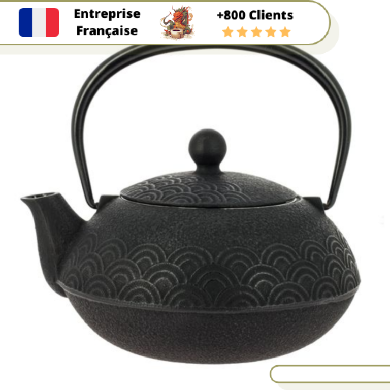 Théière En Fonte Nung – Carrée Noire Et Rouge, Authentique Et Pleine De Charme