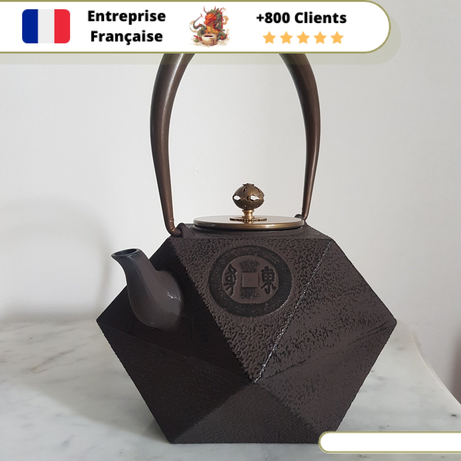 Bouilloire en Fonte Théière Origami 1,3L – Image 3