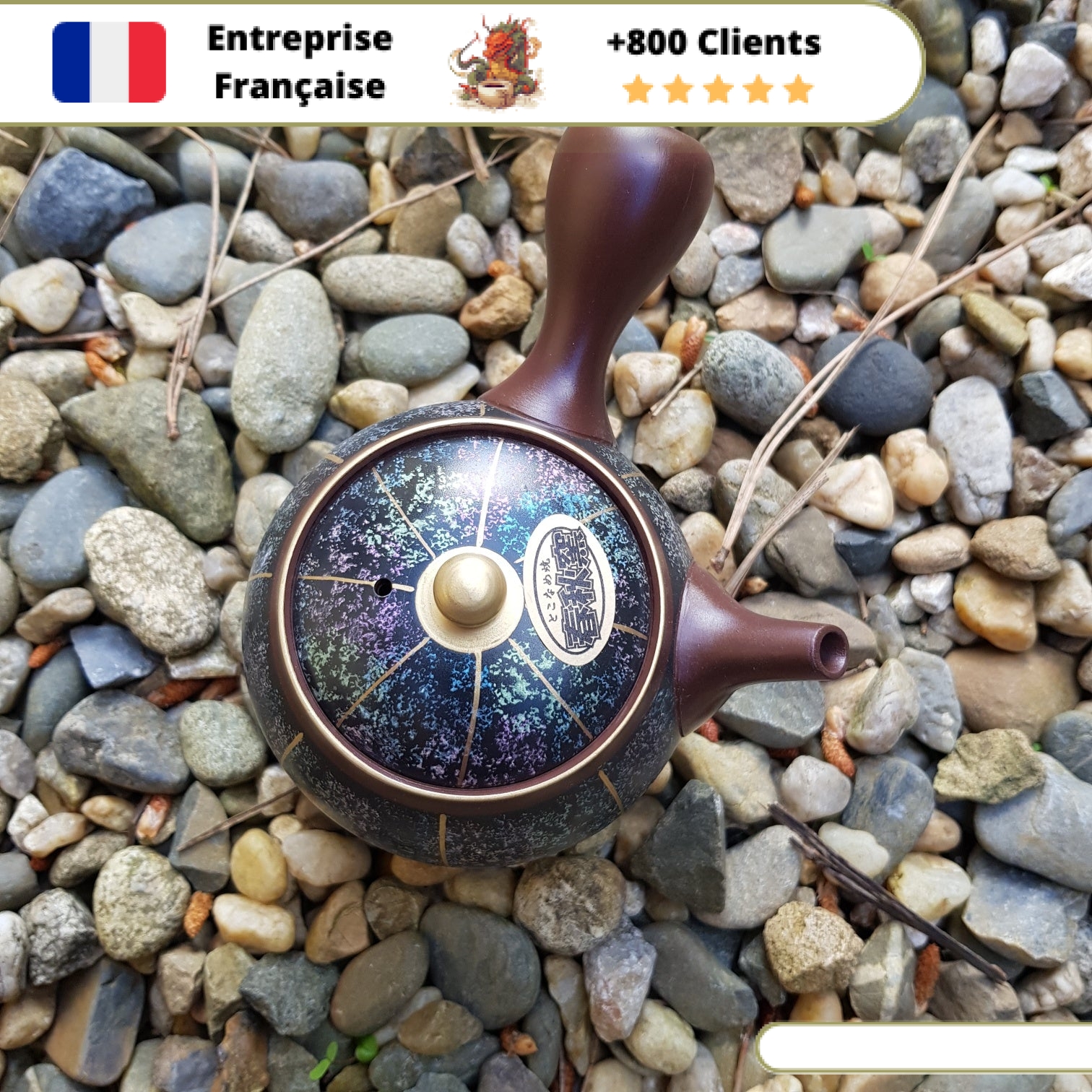 Théière Japonaise Multicolore <br> Tokoname 180ml – Image 10
