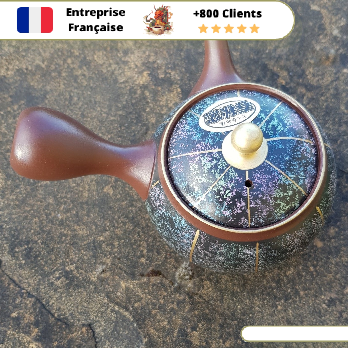Théière Japonaise Multicolore <br> Tokoname 180ml – Image 9