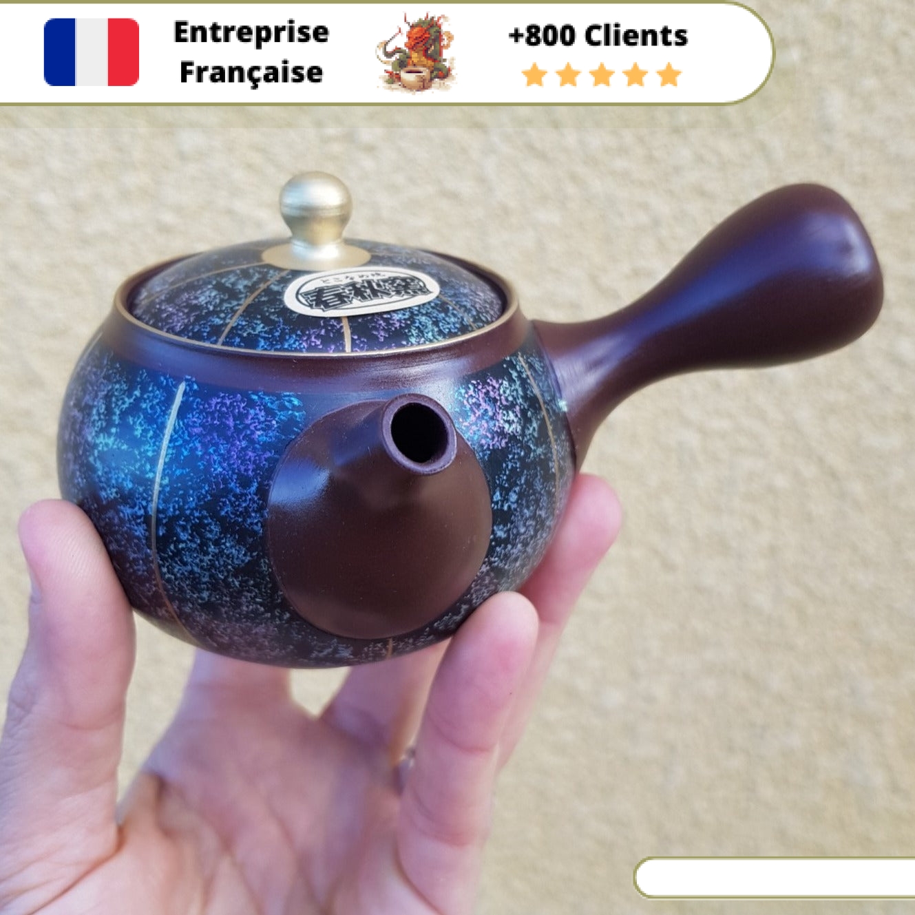 Théière Japonaise Multicolore <br> Tokoname 180ml – Image 11