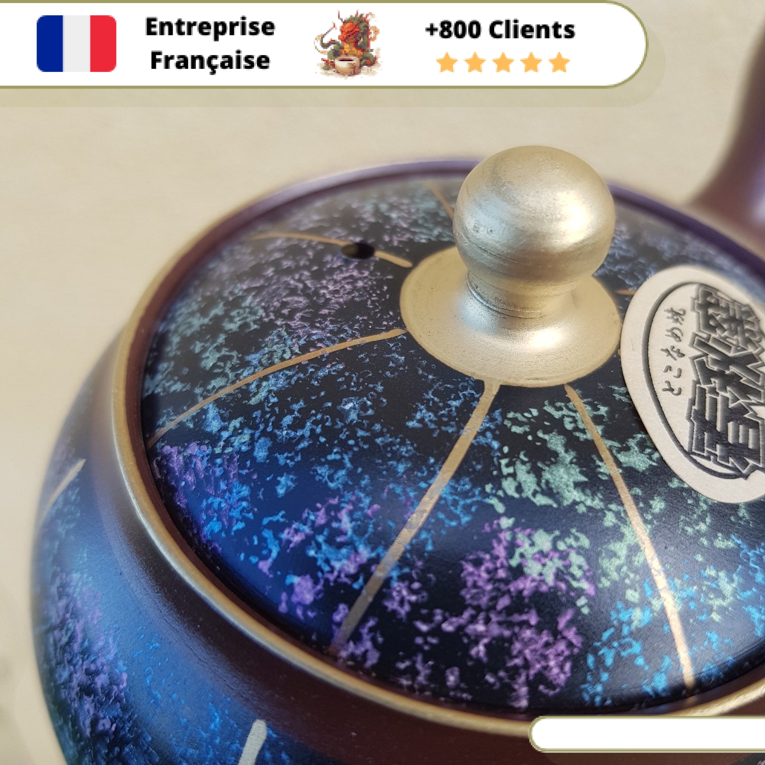 Théière Japonaise Multicolore <br> Tokoname 180ml – Image 13