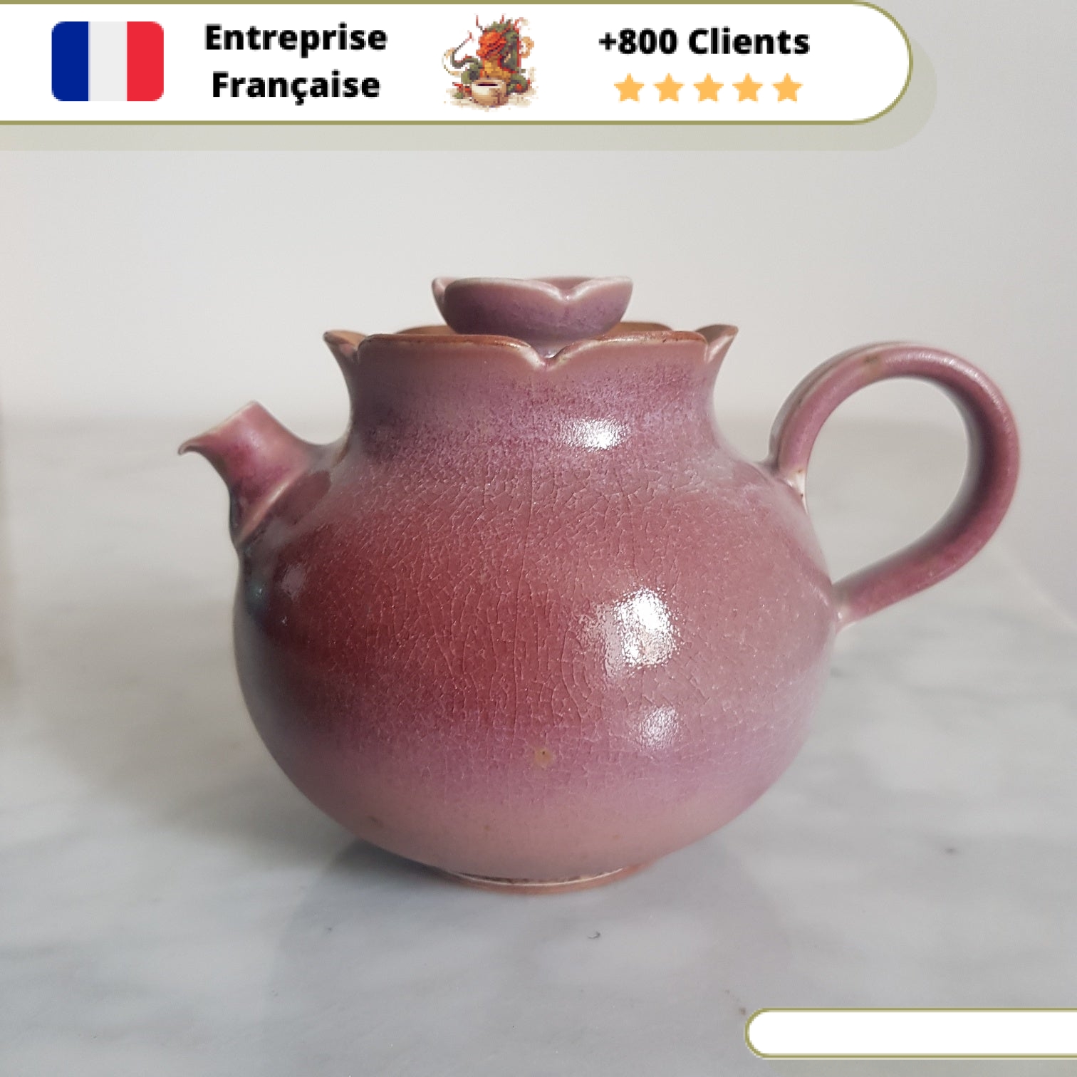 Théière en Porcelaine <br> Rose Vintage 150ml – Image 3