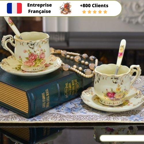 Tasse de Thé Tasse Fleurie – Image 7