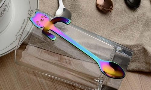Cuillère-Arc-en-Ciel-Acier-Inoxydable
