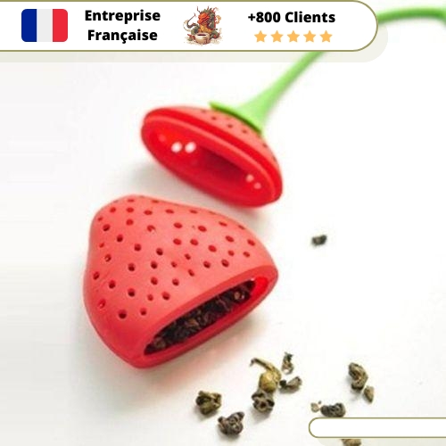 Infuseur à Thé Silicone Mademoiselle Fraise – Image 3
