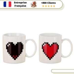 Mug Magique Le Cœur de Pixel