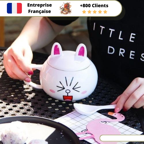 Tasse de Thé Mug Lapin Kawaii – Image 2