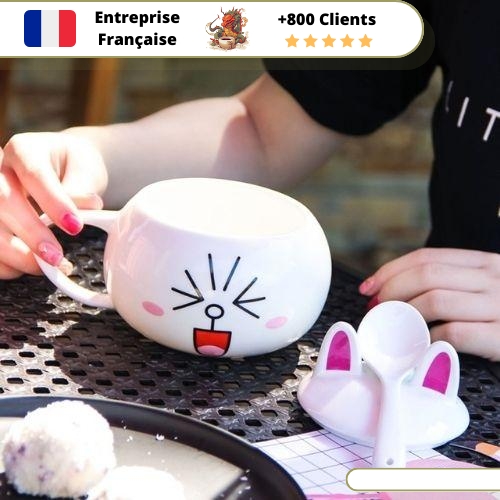 Tasse de Thé Mug Lapin Kawaii – Image 3