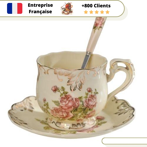 Tasse Fleurie Soucoupe