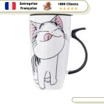Tasse de Thé Tasse Petit Dejeuner Motif Chat