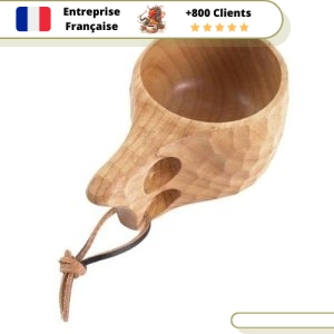 Tasse en Bois Kuksa avec Lanière