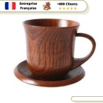 Tasse de Thé Tasse en Bois d'Olivier