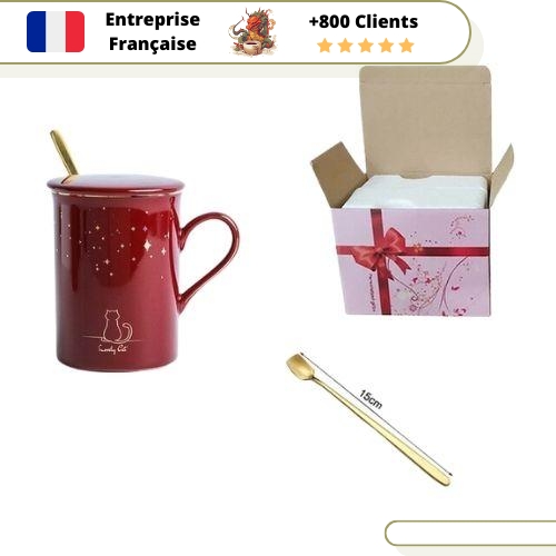 Tasse en Chat Cadeau Bordeau