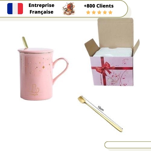Tasse en Chat Cadeau Rose