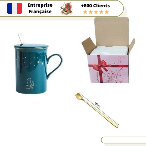 Tasse en Chat Cadeau Vert