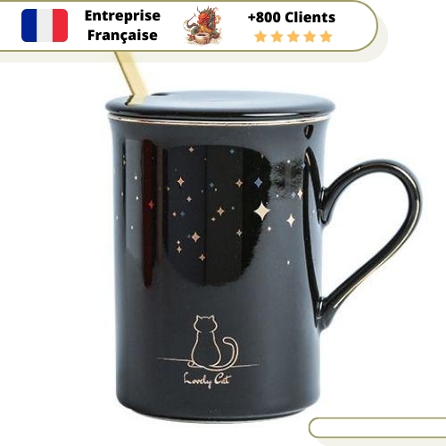 Tasse en Chat Noire