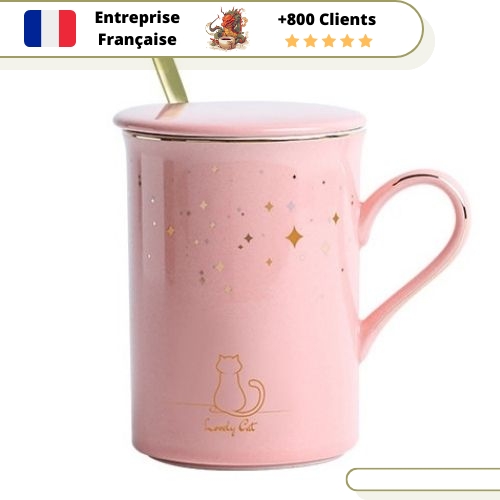 Tasse en Chat Rose
