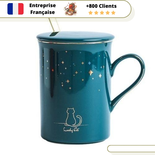 Tasse en Chat Verte