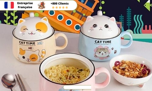 Tasses-Mère-Chat-avec-Cuillère