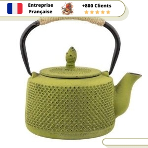 Théière en Fonte Japonaise Verte  Wazuqu Muji 650ml