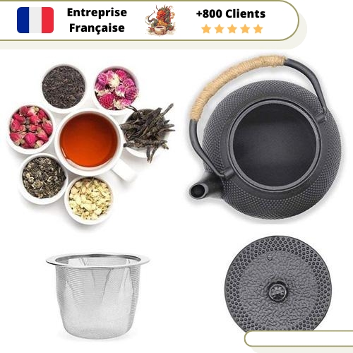 Théière en Fonte Noire Oiharu Natsume 800ml – Image 12