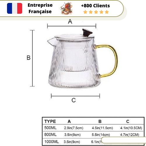 Théière en Verre Théière Fleur de Thé – Image 6