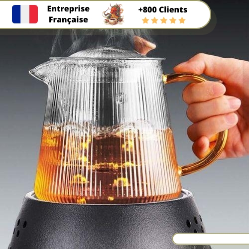 Théière en Verre Théière Fleur de Thé – Image 3